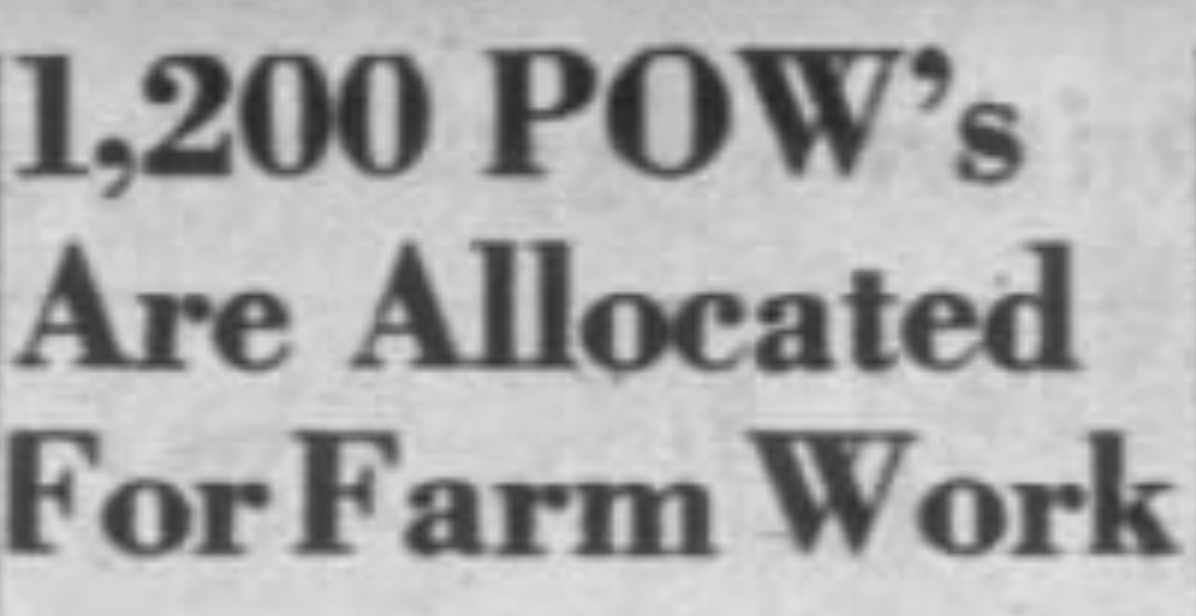 WWII prisoners of war working at Camp Ashby